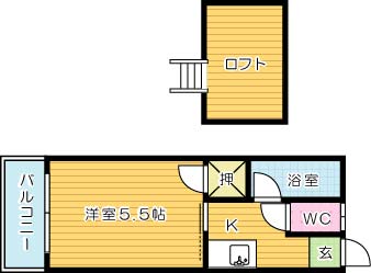 オアシス菅原 203号室 間取り