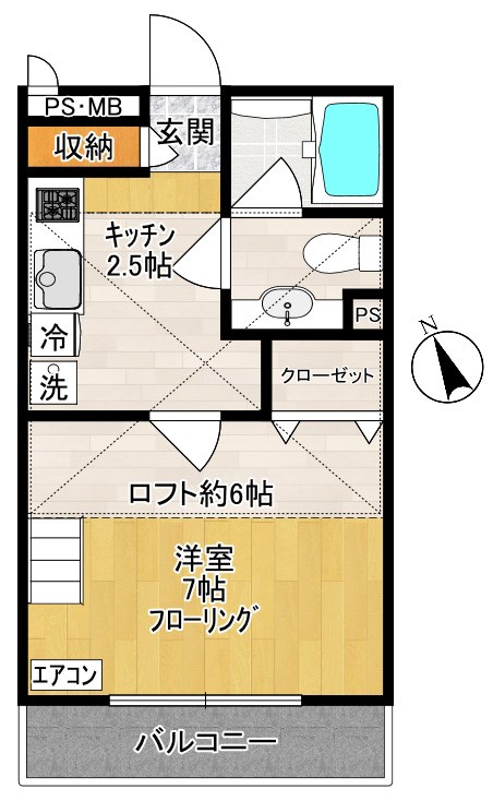 マークシティ 206号室 間取り