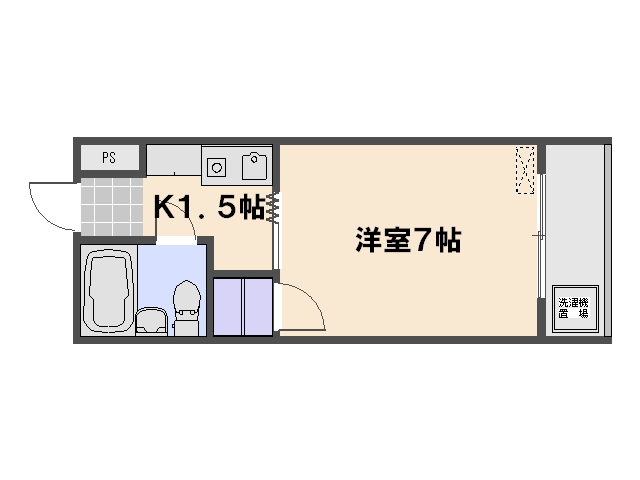 ジャルダン三筋 104号室 間取り