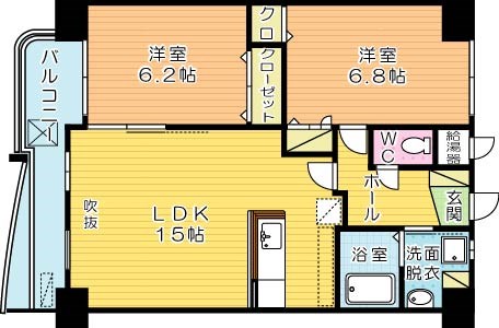 サンシャインシティ 701号室 間取り