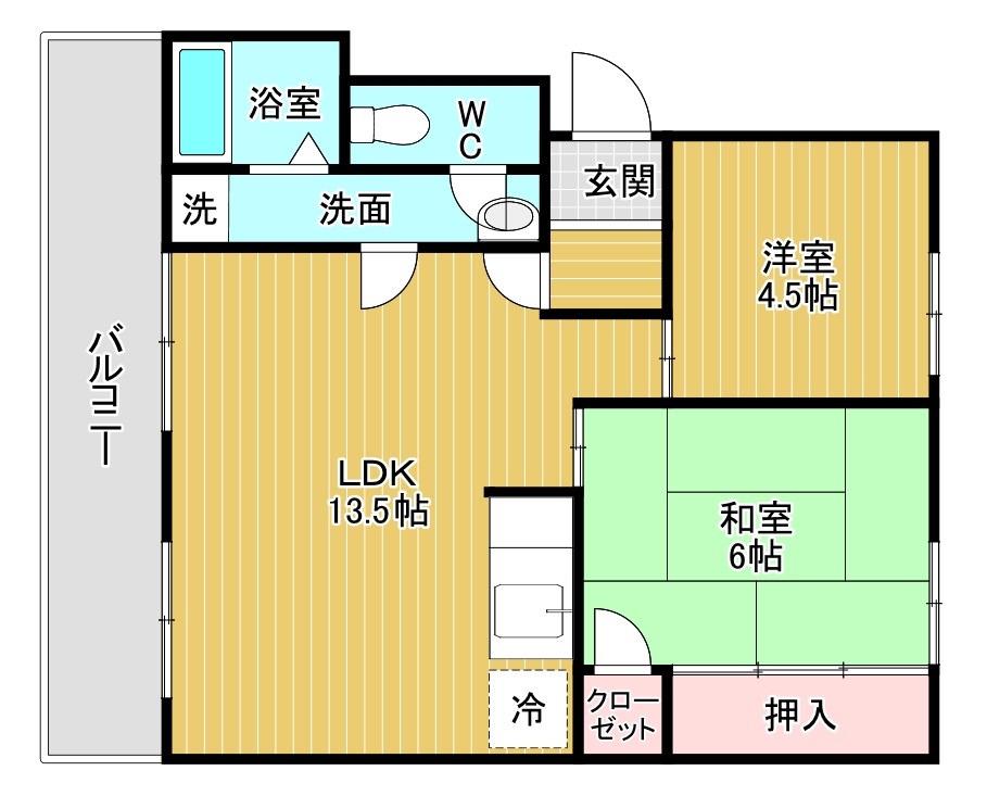 寿ビル　 402号室 間取り