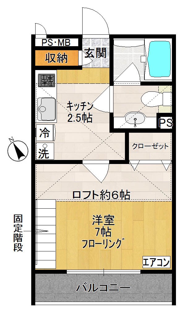 マークシティ 204号室 間取り