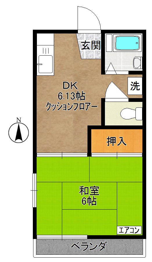 シルキーハイツ 205号室 間取り