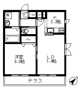 グランドソレイユ 101号室 間取り