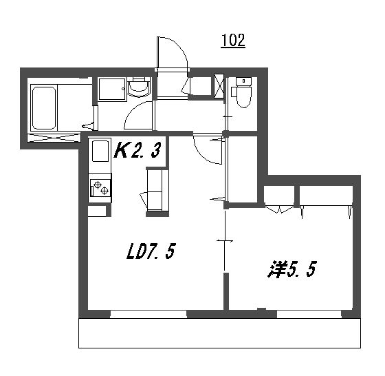 グランドソレイユ 302号室 間取り