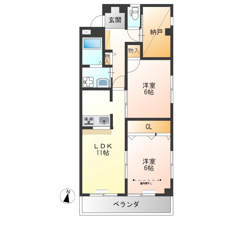 アスク星ヶ丘 301号室 間取り