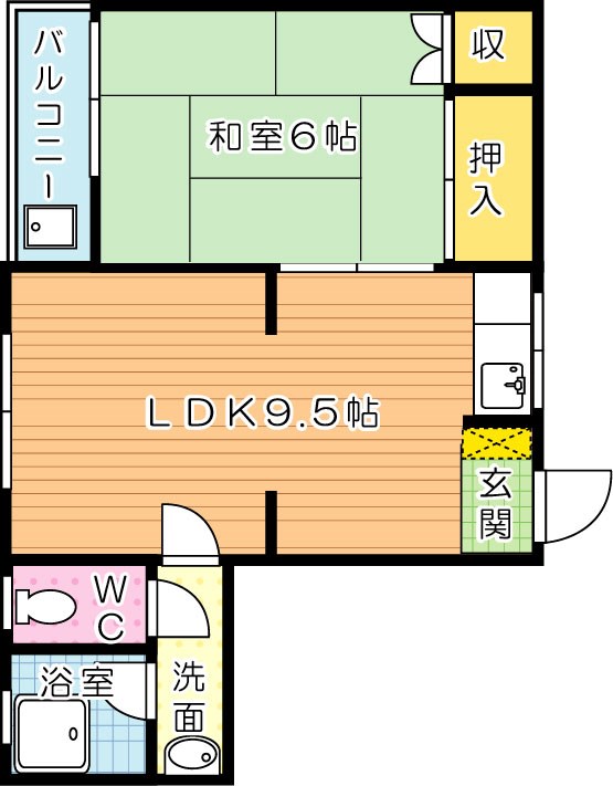 リビオン熊西 間取り