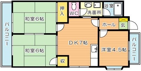 シャトレ西小石　Ｂ棟 503ｒ号室 間取り