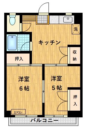長田コーポ 間取り図