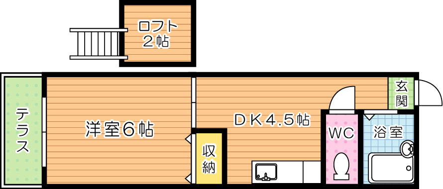 サンヒルズ泉台 106号室 間取り