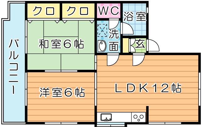 コーユー鷹見台　Ａ棟 202号室 間取り