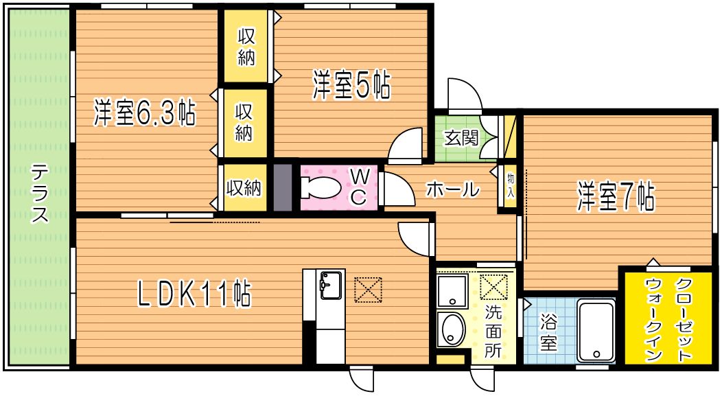 コモドA棟 間取り図