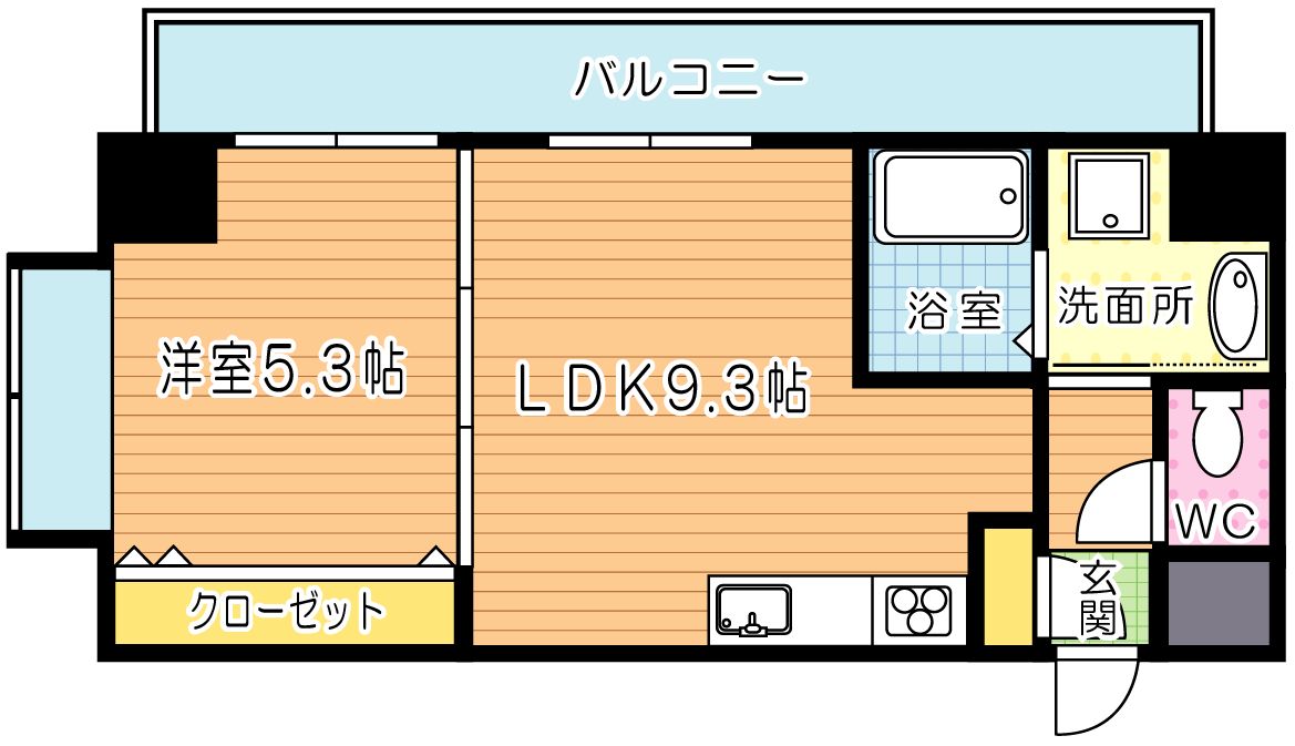 サンシャイン・マリンズ井堀 103号室 間取り