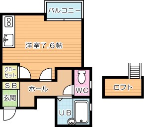 クレッシェンド西南 202号室 間取り