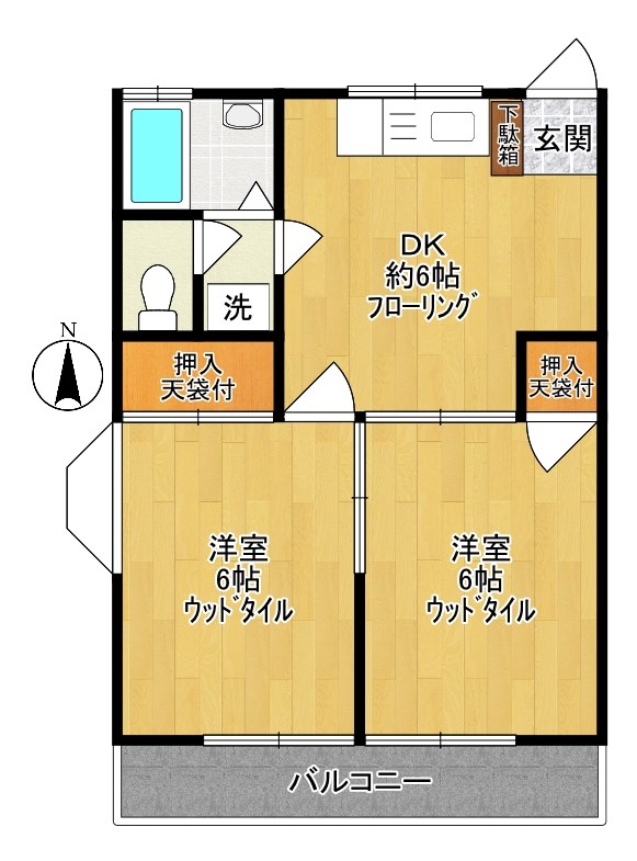 ハイツ藤 105号室 間取り