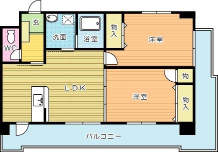 ルボンディールキティ 405号室 間取り