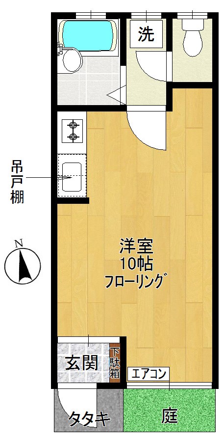 メゾンブランシュ 102号室 間取り