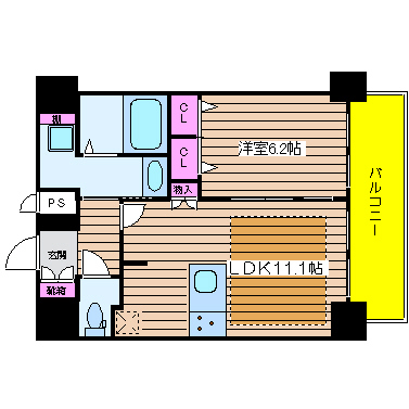 プレサンス阿波座ステーションフロント 間取り