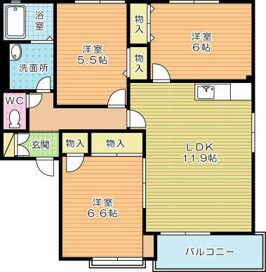 アヴェニールせいわ　Ｃ棟 間取り図