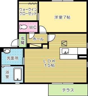 シャーメゾン津田　Ｂ棟 101号室 間取り