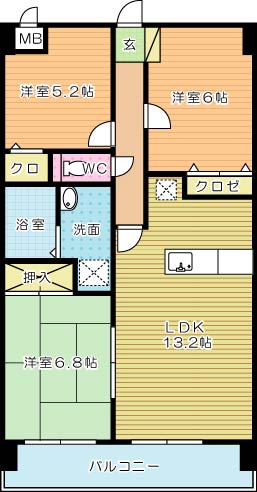 ミラドールＦ 902号室 間取り