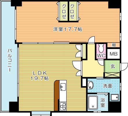ＢａｙＳｉｄｅＡｓａｎｏ（ベイサイド浅野） 1001号室 間取り