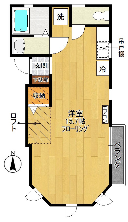 シャテロ 201号室 間取り