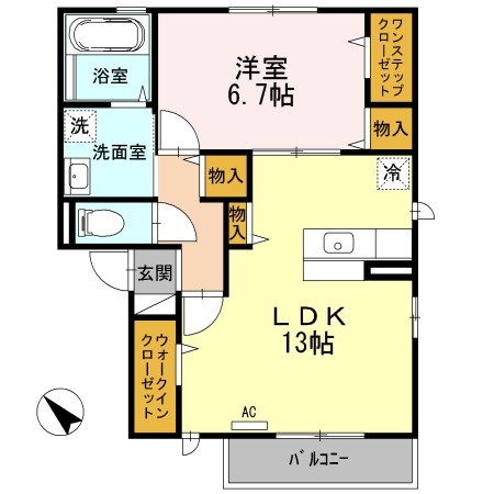 パシオーネ　Ａ棟 間取り
