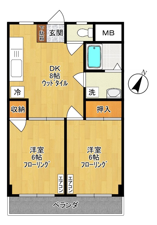 ジョイシャトル 202号室 間取り