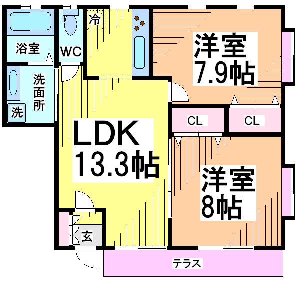 ハイツムサシノEAST 間取り図