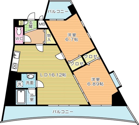 ＢＲＩＳ中井（ブリス中井） 903号室 間取り