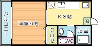 ビーライン菜園場 102号室 間取り