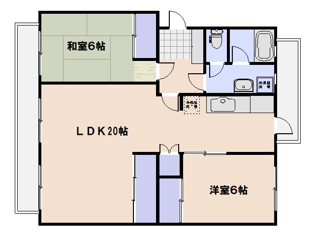 Ｋ&rsquo;ｓ　Ｂ　ＫＡＩＲＯＥＮ　Ａ棟 103号室 間取り