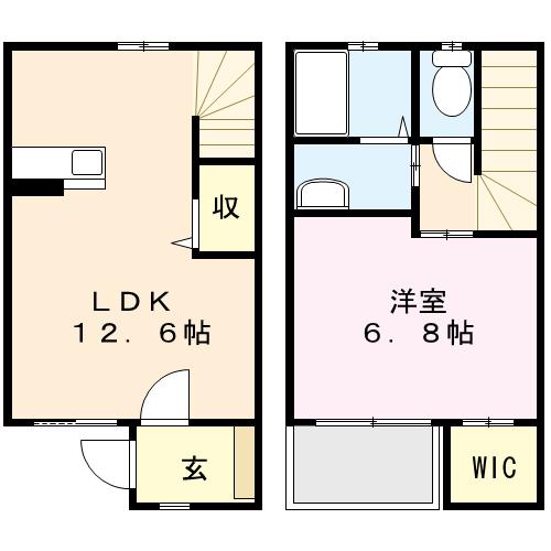 クレセントA 101号室 間取り