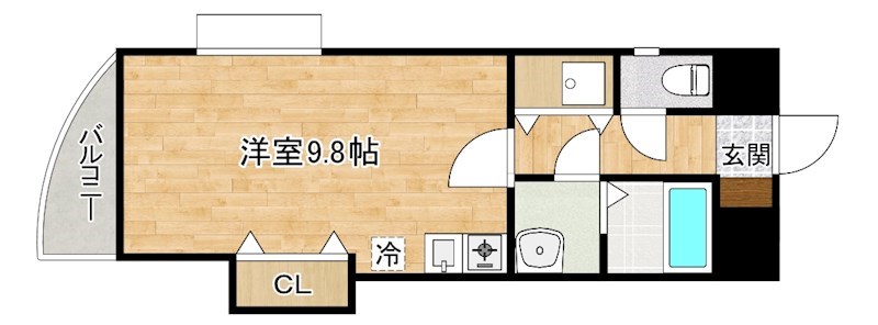 アネシス小文字 502号室 間取り