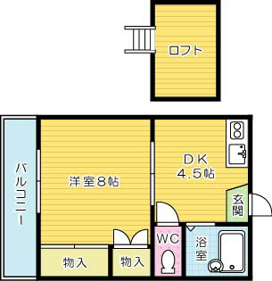 オアシス片野新町 103号室 間取り