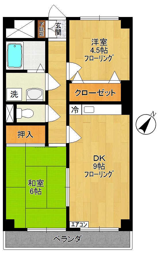 エクセル稲田 202号室 間取り
