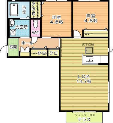 シャーメゾン泉台 103号室 間取り