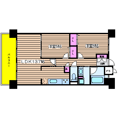 大阪府大阪市西区南堀江２丁目 間取り