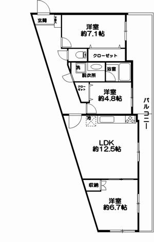 セレネ北小金Ⅱ 0101号室 間取り