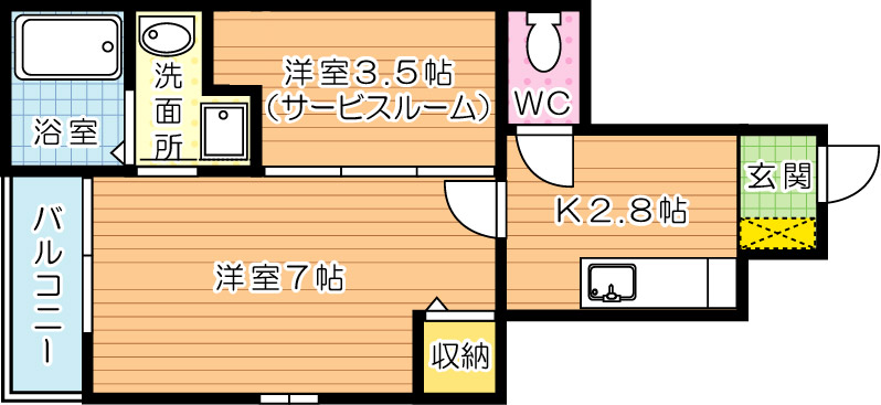 オーブアビタシオンⅡ 101号室 間取り