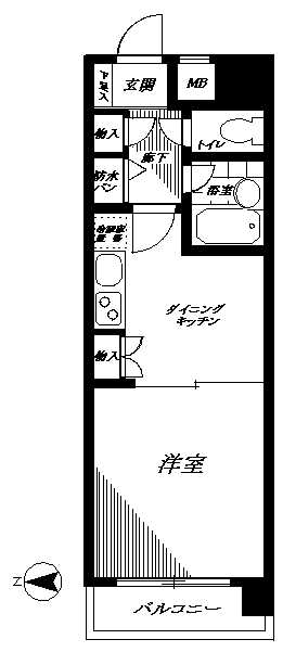 ｼﾃｨｽｸｴｱ恵比寿 903号室 間取り