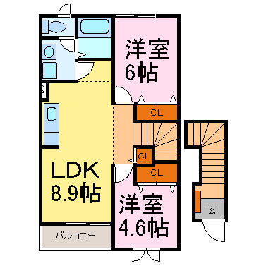 ジュネス早川Ⅴ 間取り図
