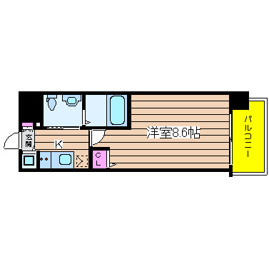 大阪府大阪市西区本田２丁目 間取り