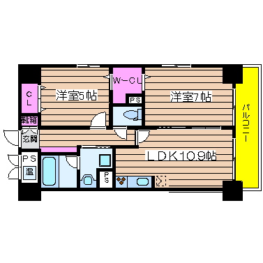 大阪府大阪市西区北堀江３丁目 間取り