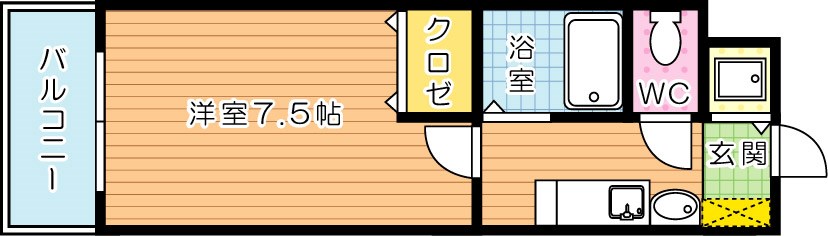プランドール三萩野 202号室 間取り