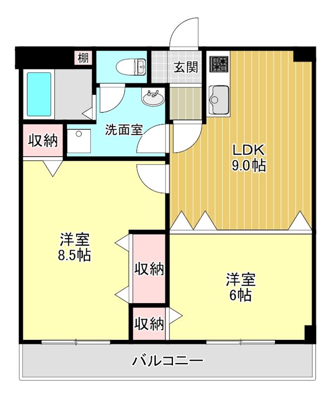 ユーロイヤルA 202号室 間取り