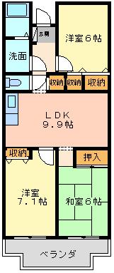 ガーデンビラ大宮 403号室 間取り