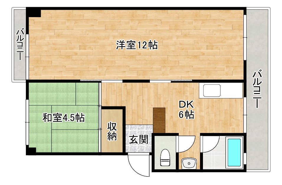 松井マンション 304号室 間取り