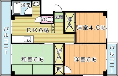 松井マンション（松井ビル）　 302号室 間取り